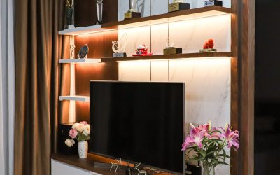 How to Organize Your Living Room with TV Stands with Cable Management and Pouf Ottoman